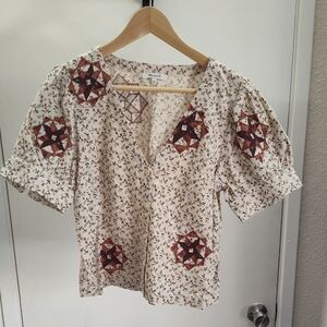 Madewell Floral and Geometric Print Blouse
